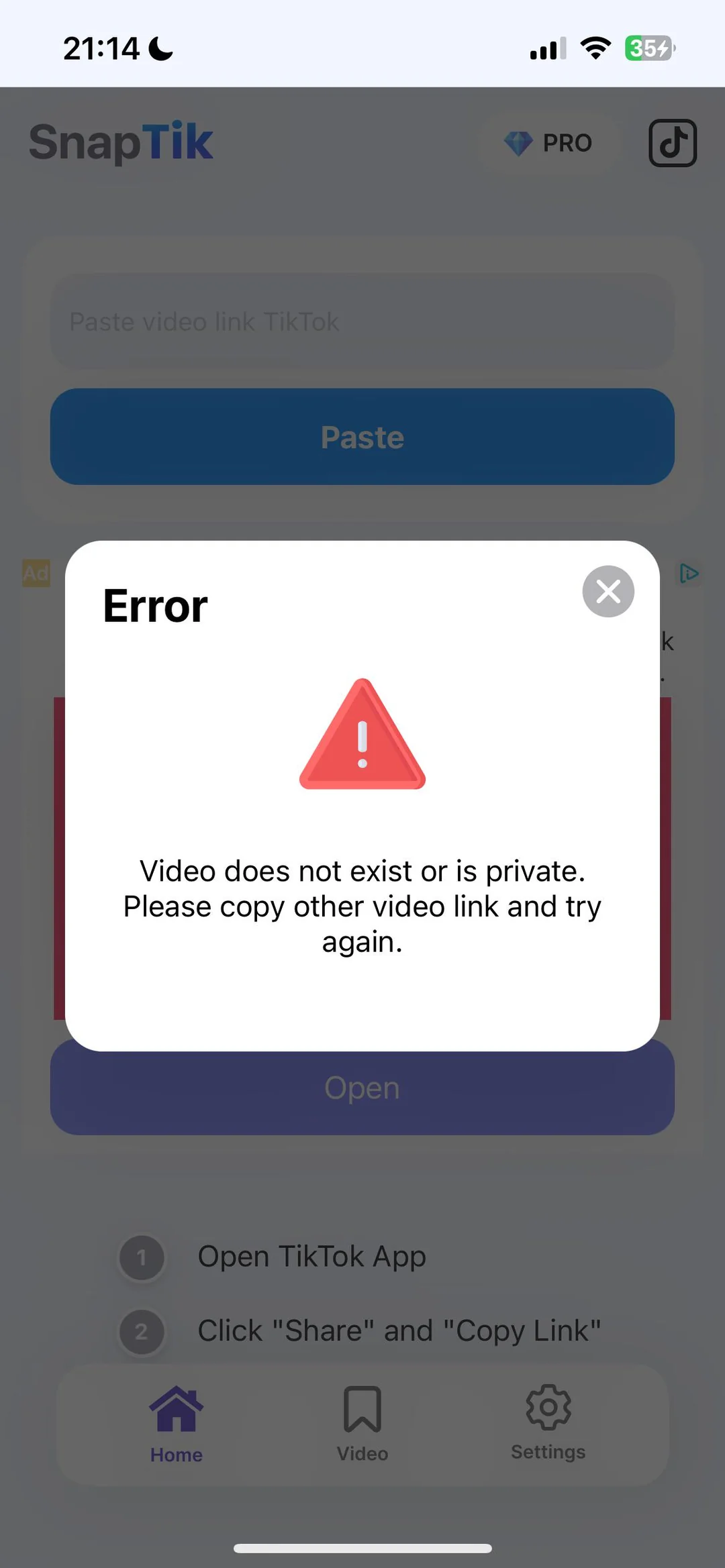 Common issues with snaptik