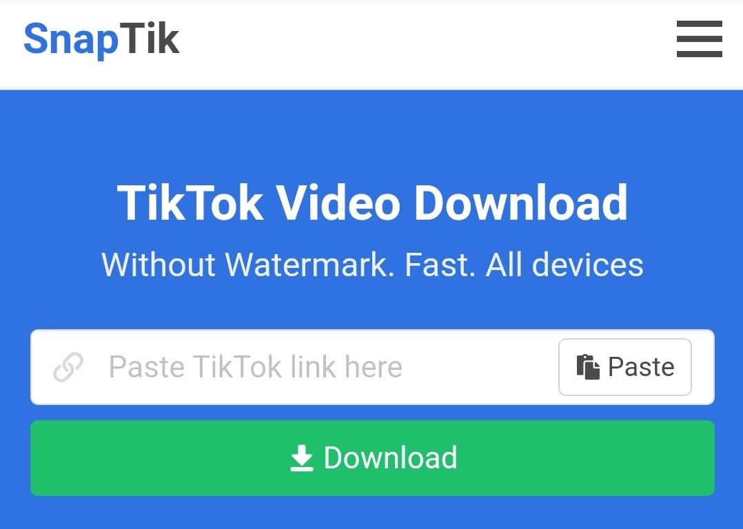 Snaptik tiktok downloader